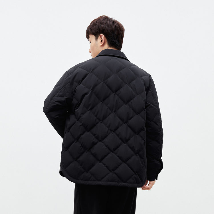 Men's Embossed Label Puffer Jacket