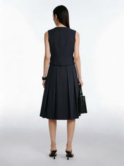 Women's Commute Fake Two-Piece Dress