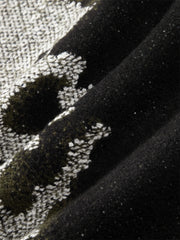 Men's Allover Contrast Floral Jacquard Sweater