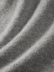 Men's Grey Brushed Sweater with Embroidery