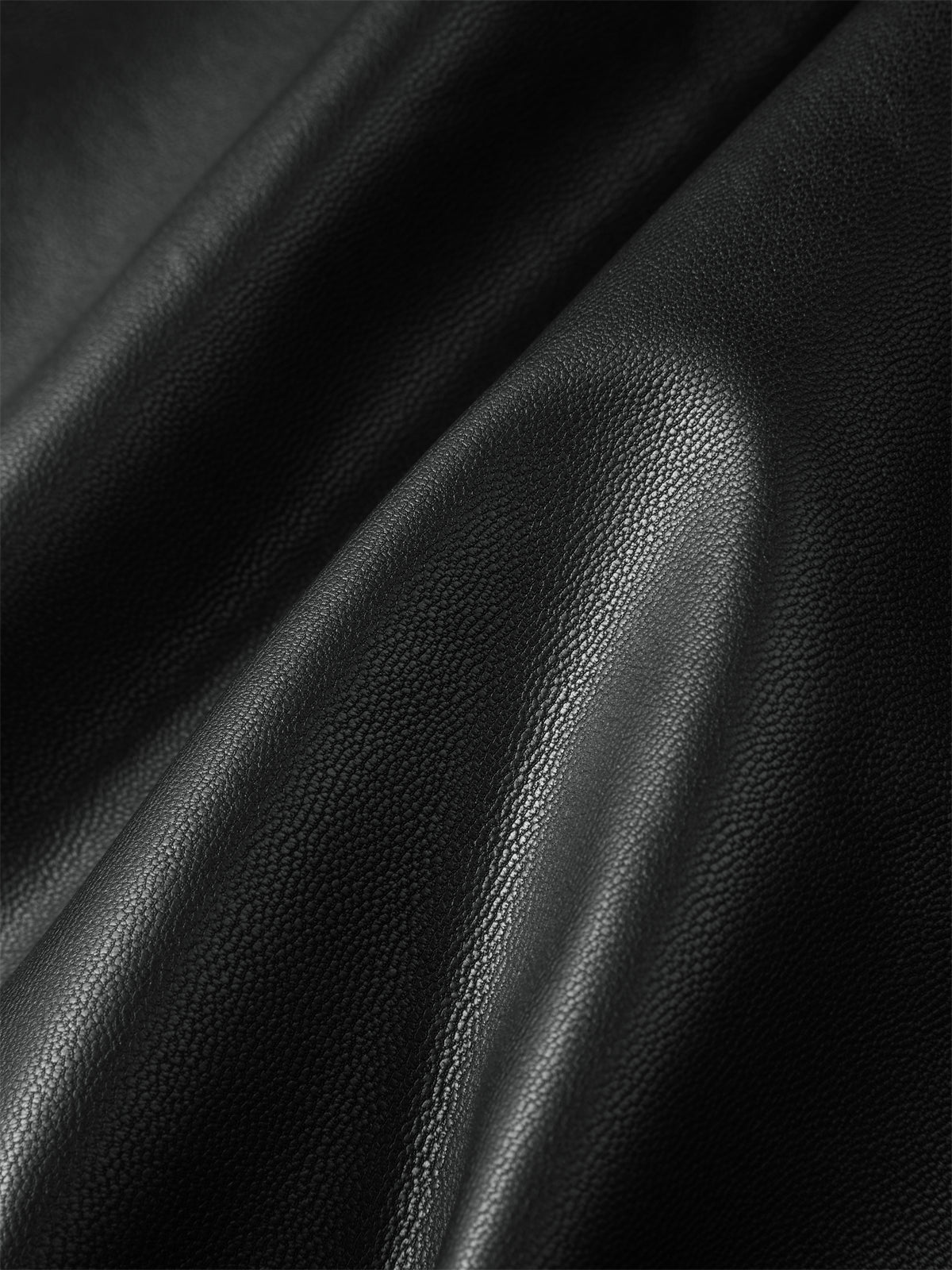 Men's Short Cuban-Collar Leather Jacket