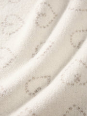 Men's Relaxed Allover Heart Jacquard Sweater