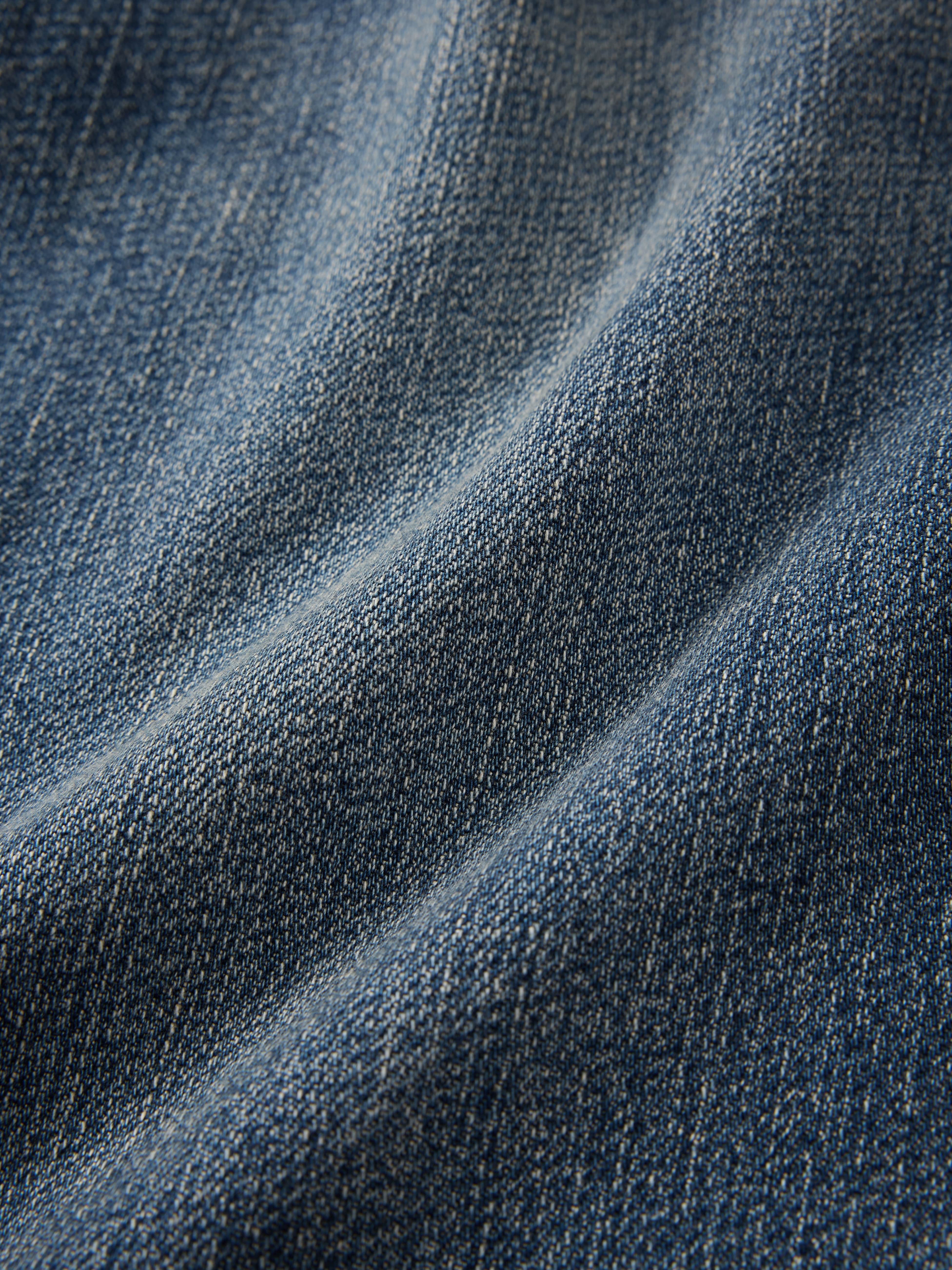 Men's Elastic-Waist Straight Jeans