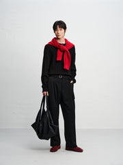 Men's Cable-Knit Henley Sweater