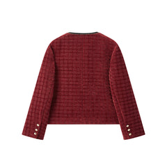 Women's Chenille Plaid Textured Set