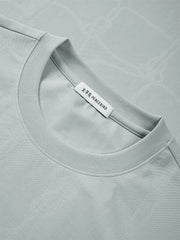 Men's Solid T-Shirt with Subtle Jacquard Pattern