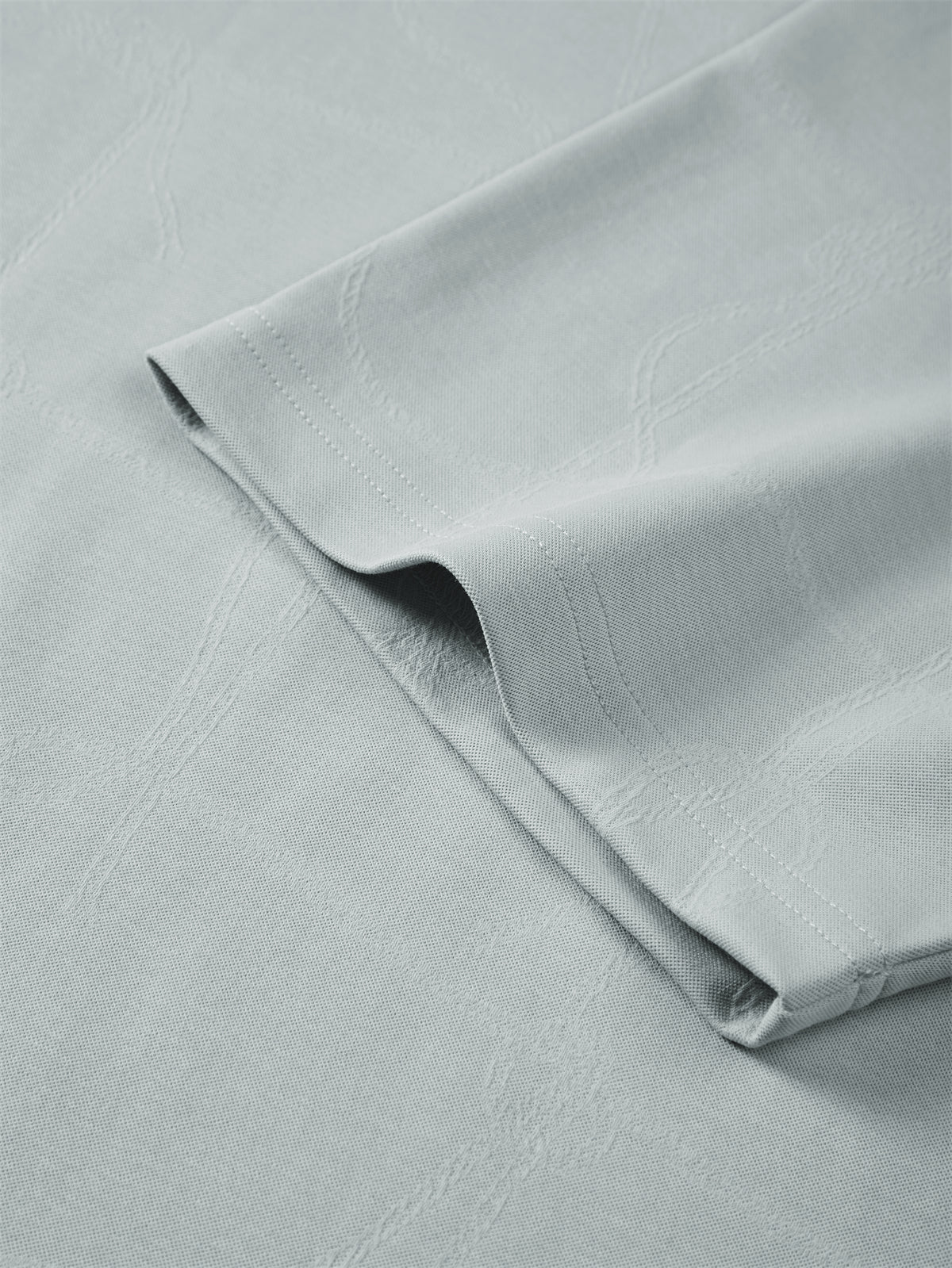 Men's Solid T-Shirt with Subtle Jacquard Pattern