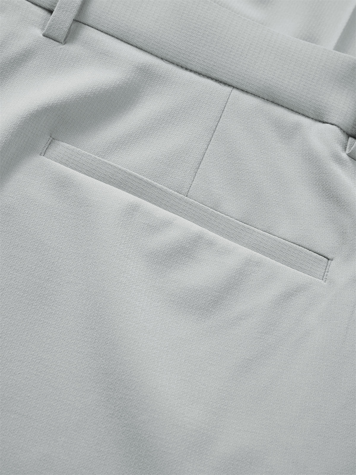 Men's Gray Textured Straight-Leg Pants