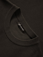 Men's Solid Knit Sweater with PU Pocket