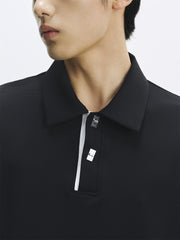 Men's Contrast Textured Polo Shirt