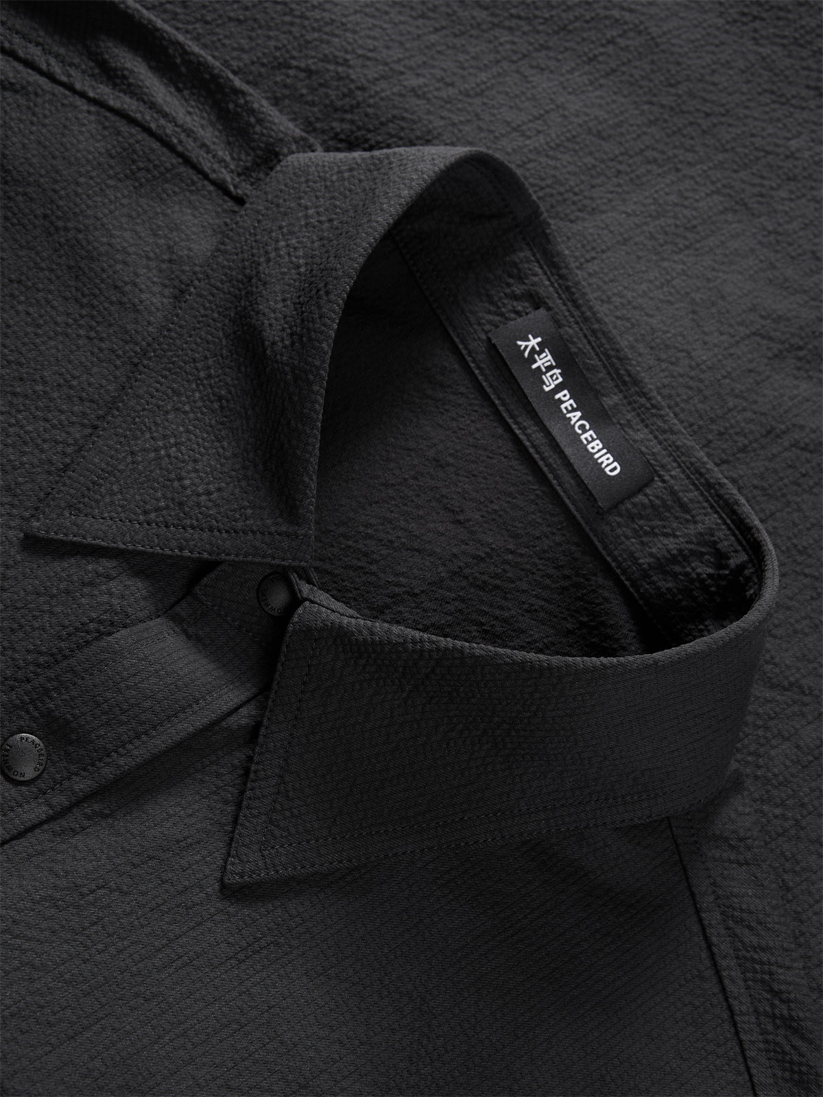 Men's Oversized Utility Shirt with Textured Fabric