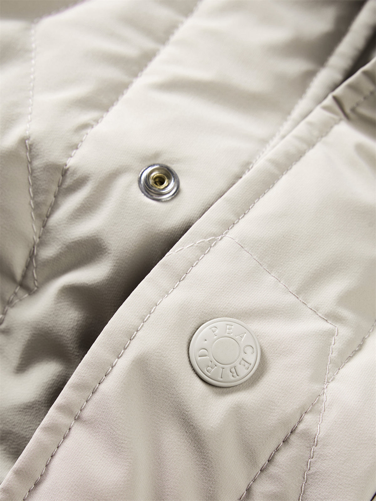 Men's Down Jacket with Corduroy Panels