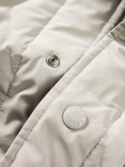 Men's Down Jacket with Corduroy Panels