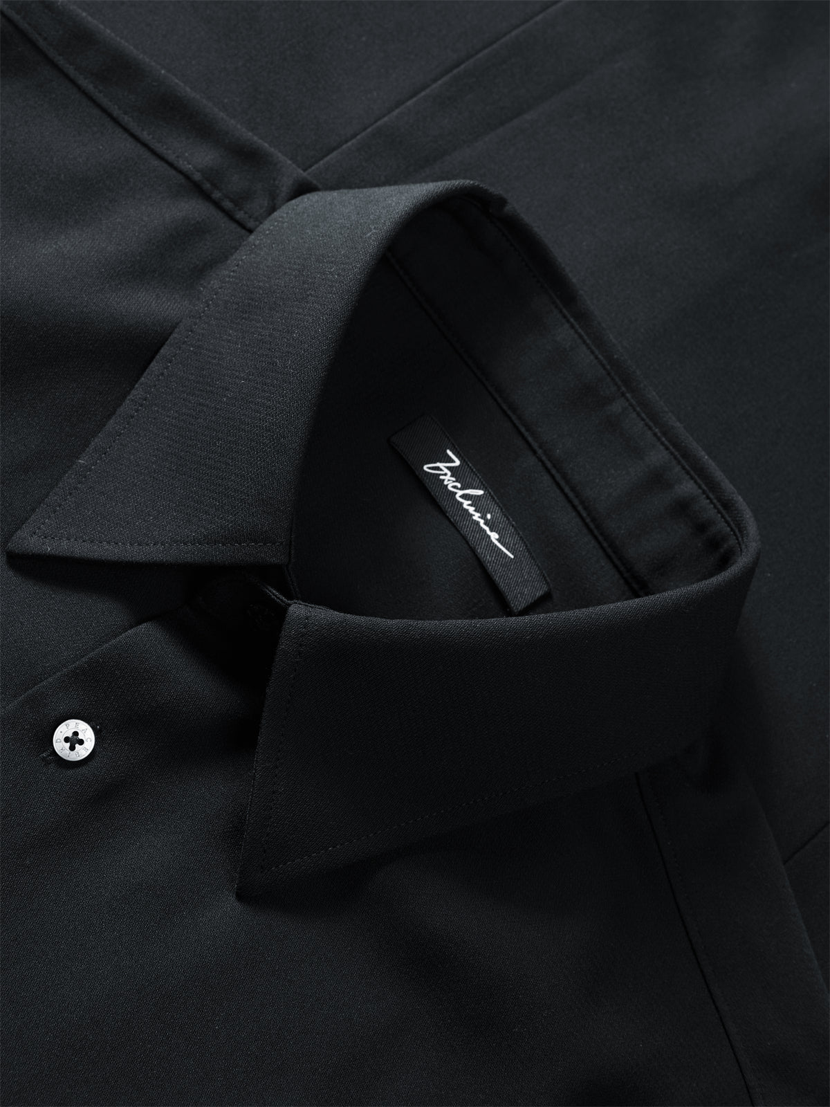 Men's Solid Shirt with Metallic Detail