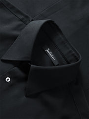 Men's Solid Shirt with Metallic Detail
