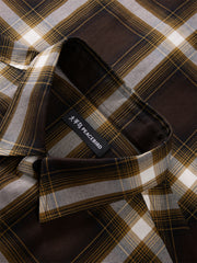 Men's Cotton Shirt with Plaid Print