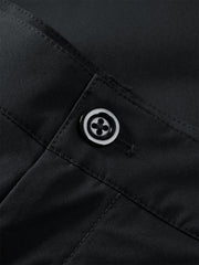 Men's Pleated Straight-Leg Pants with 3D Patch Pockets