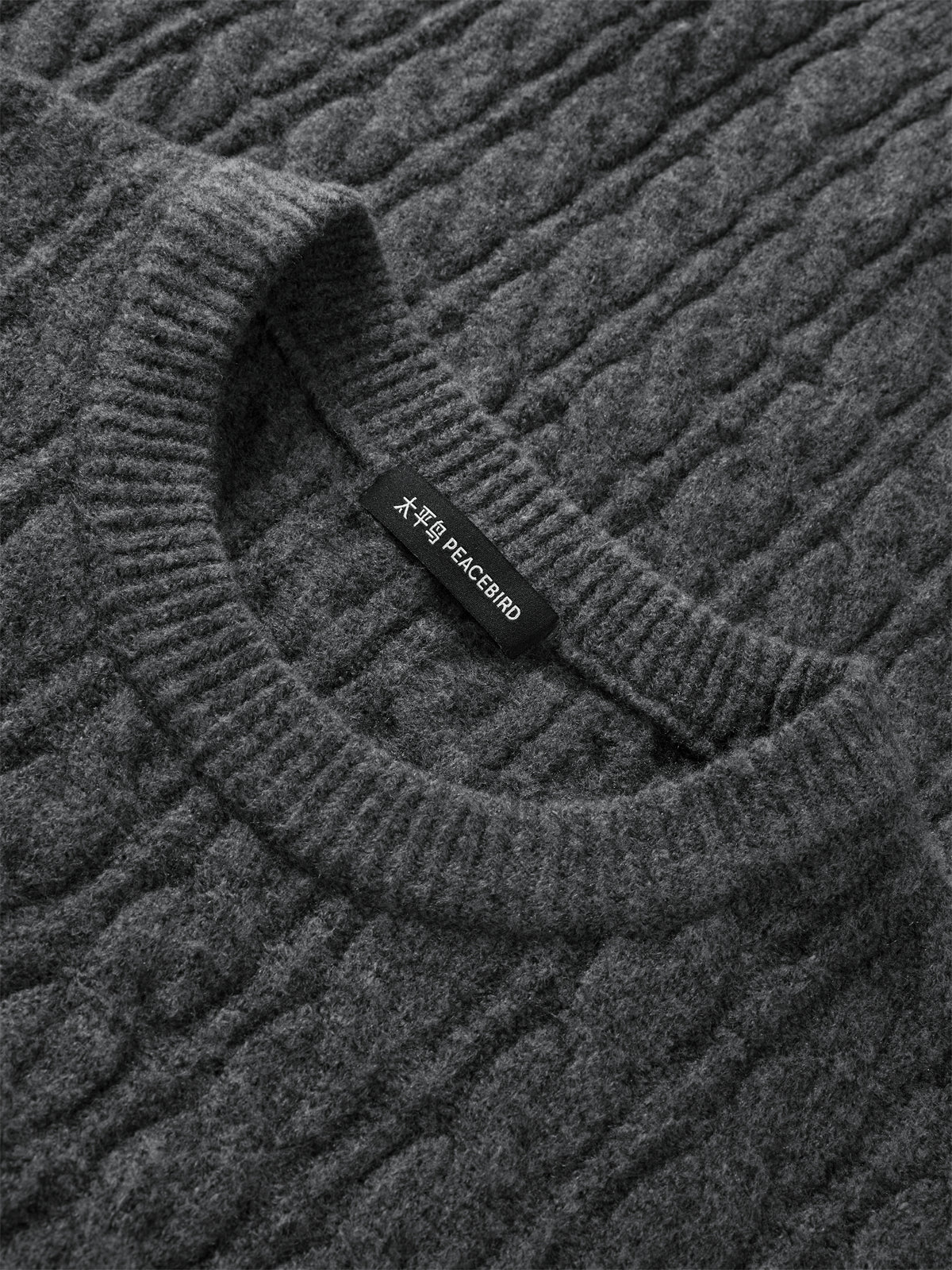 Men's Cable-Knit Contrast-Stripe Sweater
