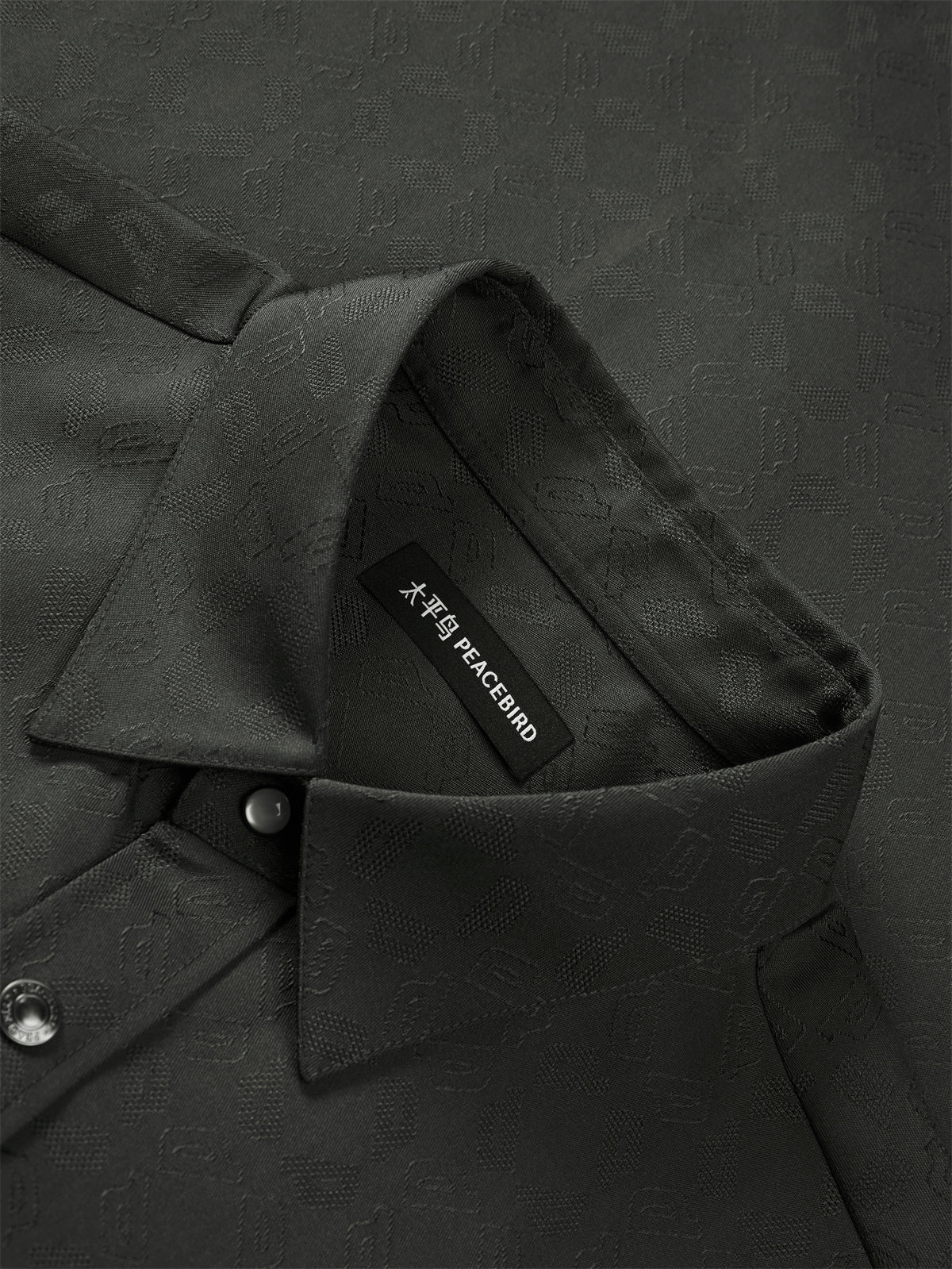 Men's Subtle Patterned Textured Jacquard Shirt