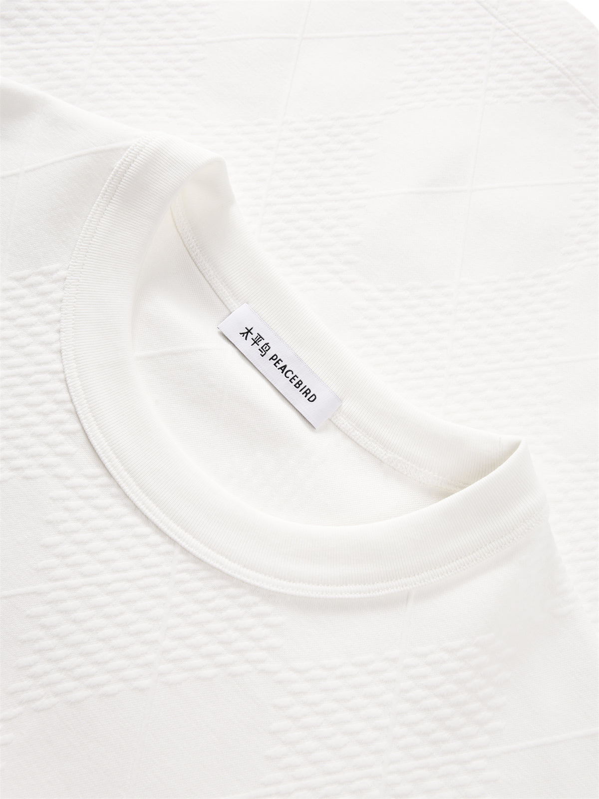 Men's Solid Allover Jacquard T-Shirt