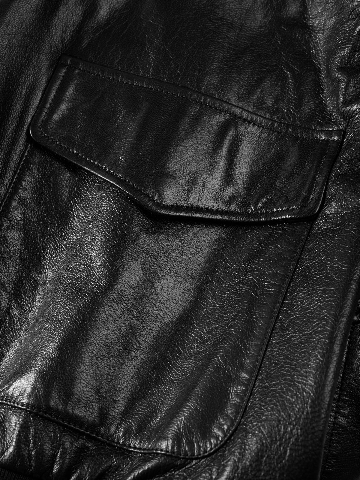 Men's Waxed Leather Bomber Jacket