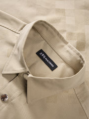 Men's Geometric Jacquard Short-Sleeve Shirt