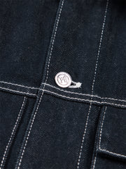 Men's Vintage Contrast Topstitching Denim Jacket