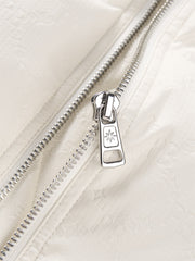 Men's Allover Letter Embossed Down Jacket