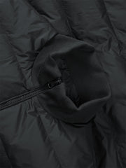 Men's Knit-Panel Lightweight Stand-Collar Goose Down Jacket