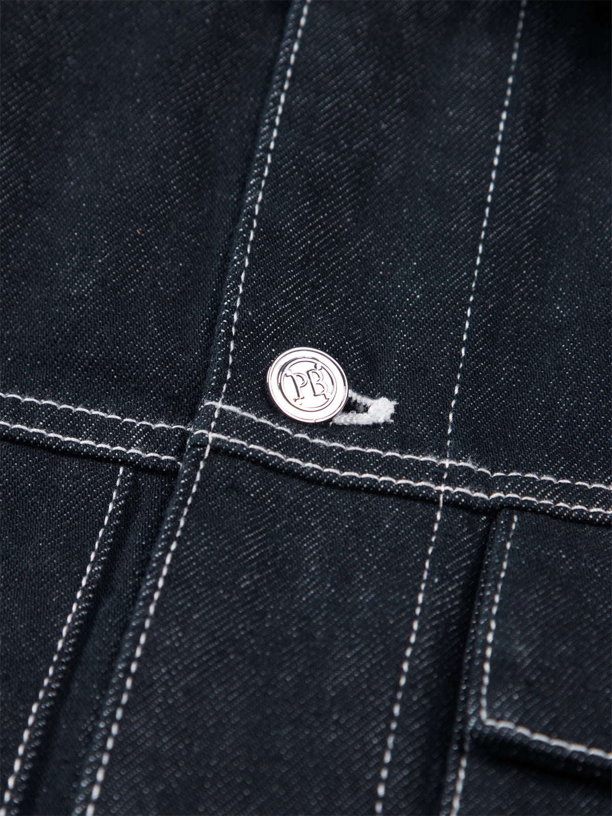 Men's Vintage Contrast Topstitching Denim Jacket