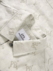 Men's Allover Letter Jacquard Jacket