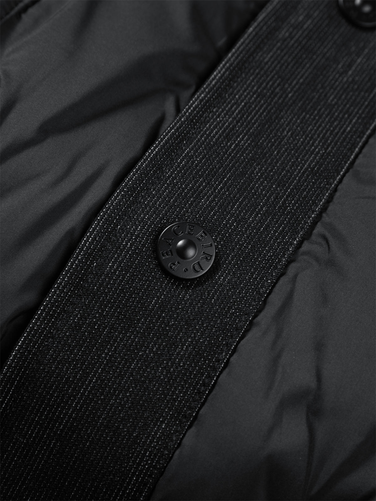 Men's Goose Down Denim-Panel Shirt Jacket