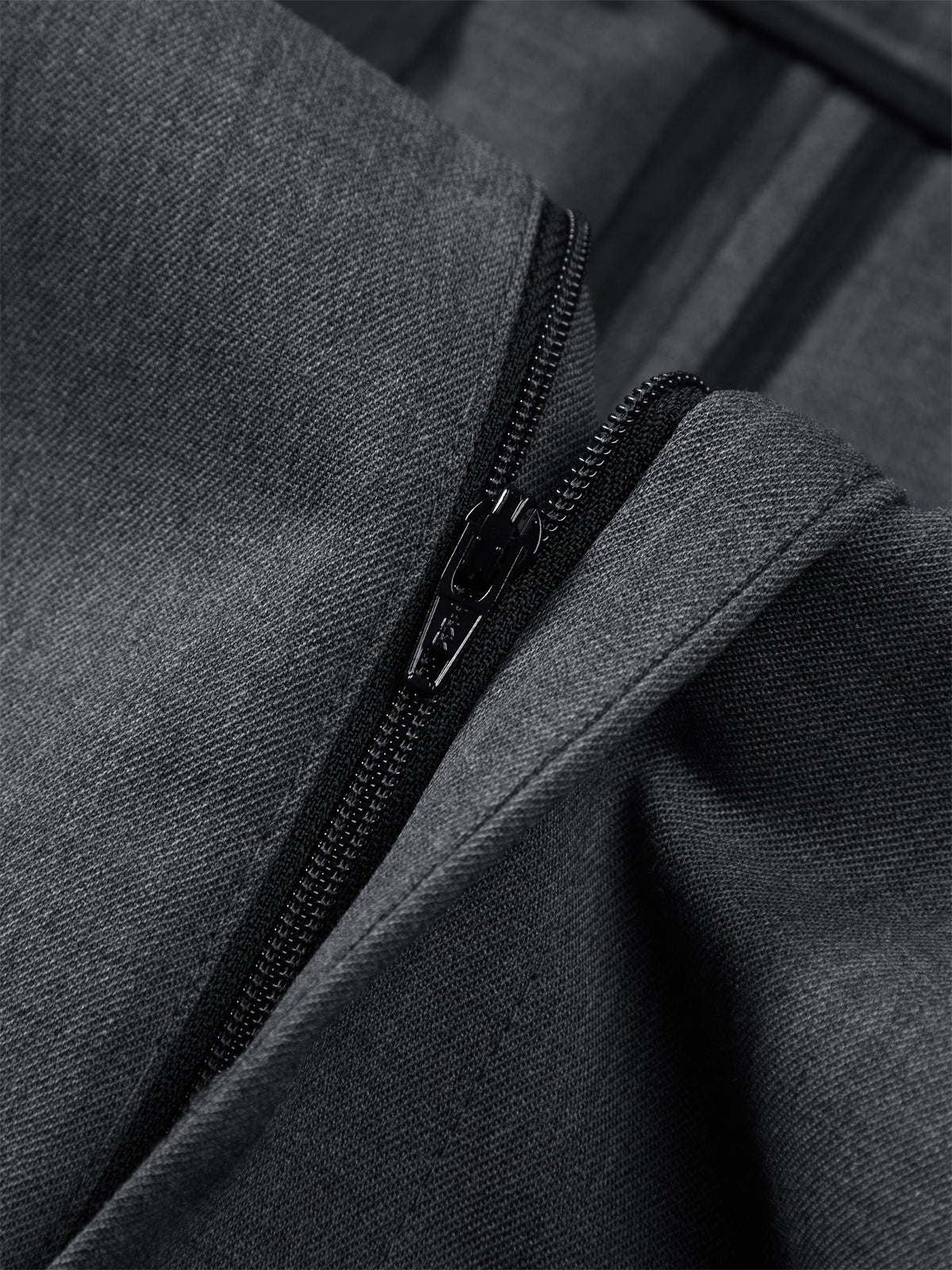 Men's Grey Relaxed Tapered Suit Pants