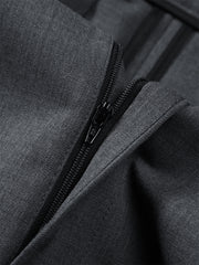 Men's Grey Relaxed Tapered Suit Pants