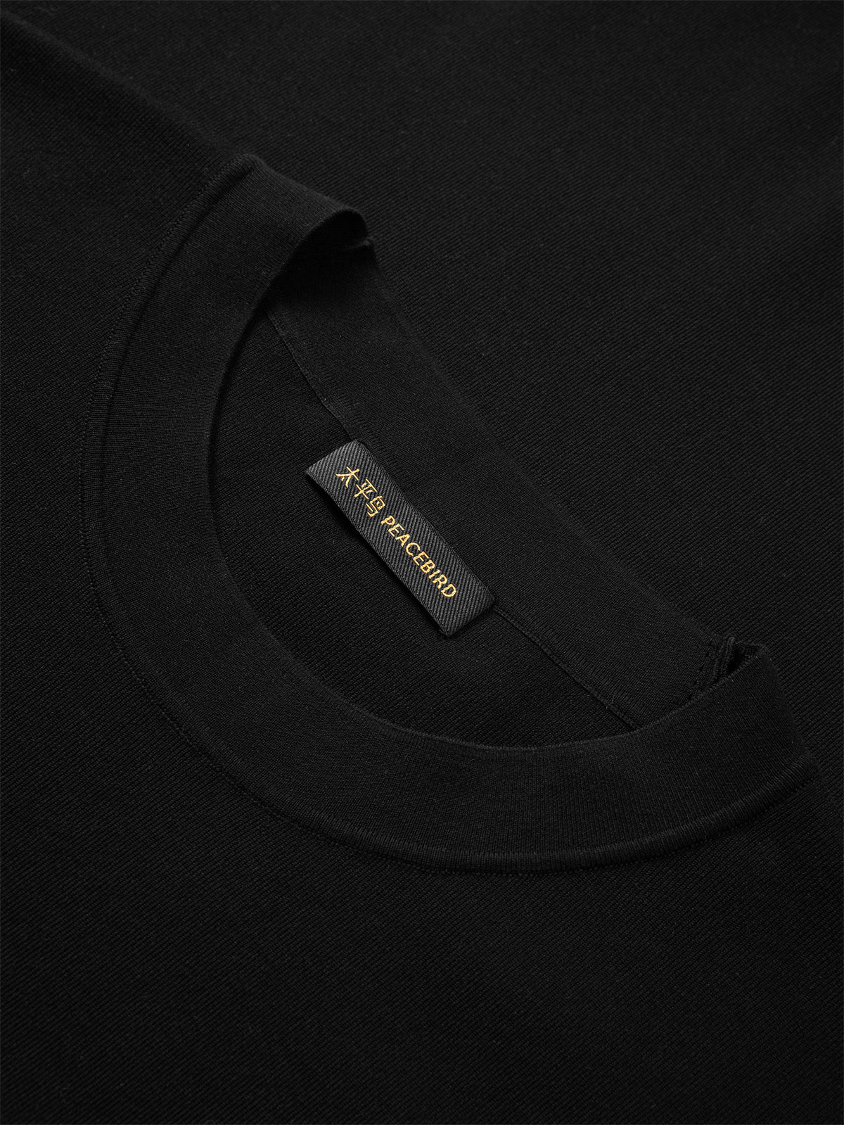 Men's Solid Knit T-Shirt in Lyocell-Silk Blend