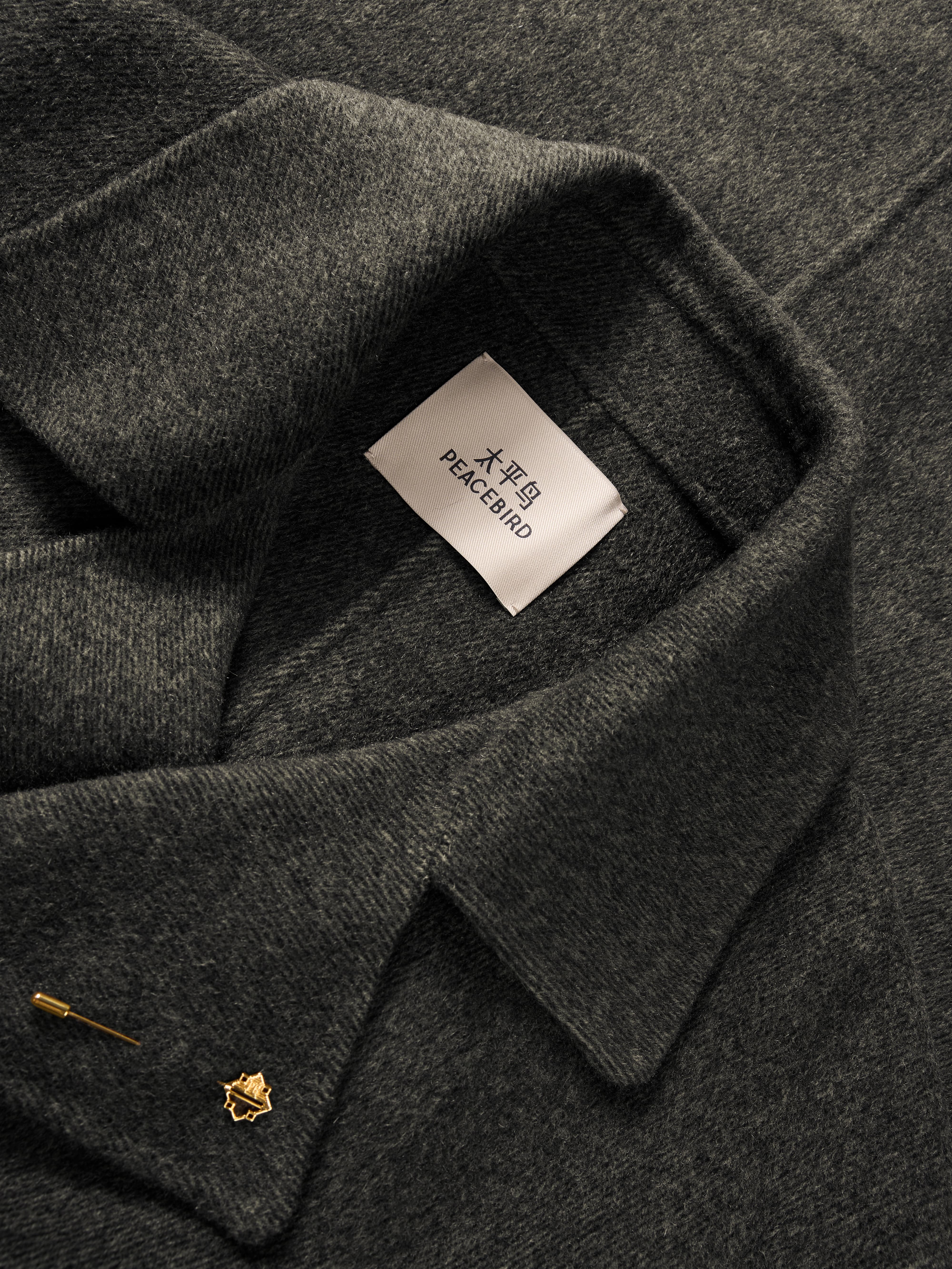 Men's Double-Breasted Alpaca Blend Coat