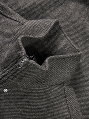 Men's Stand-Collar Wool-Blend Tailored Jacket