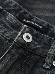 Men's Vintage Distressed Ripped Wide-Leg Cotton Jeans