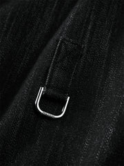 Men's Barn-Inspired Denim Jacket with PU Collar