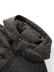Men's Allover Jacquard Hooded Down Jacket