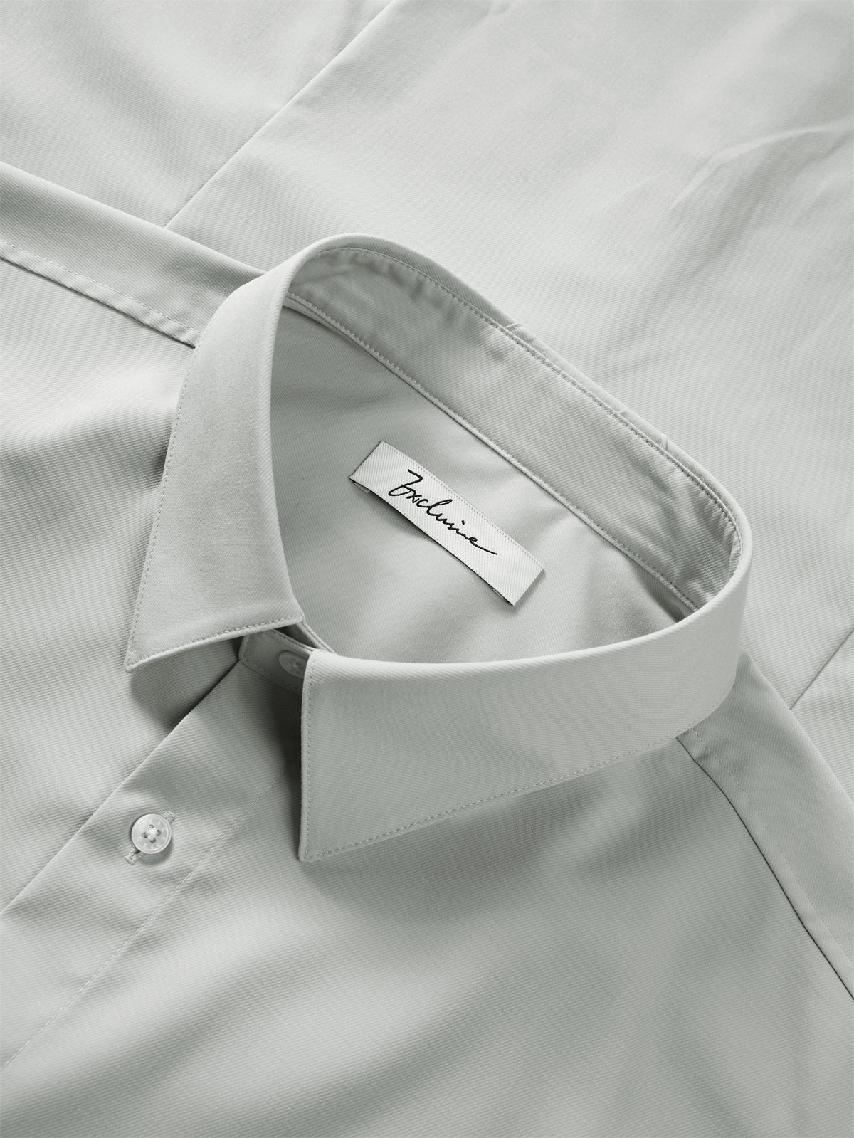 Men's Gray Embroidered Long-Sleeve Shirt