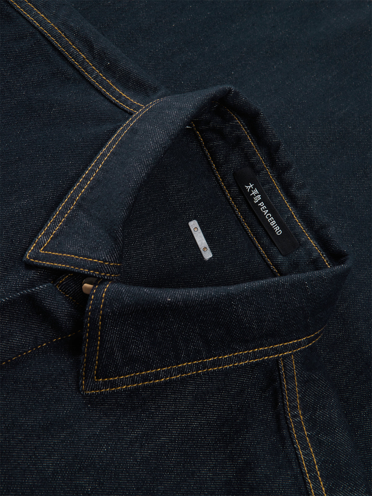 Men's Denim Shirt with Contrast Topstitching