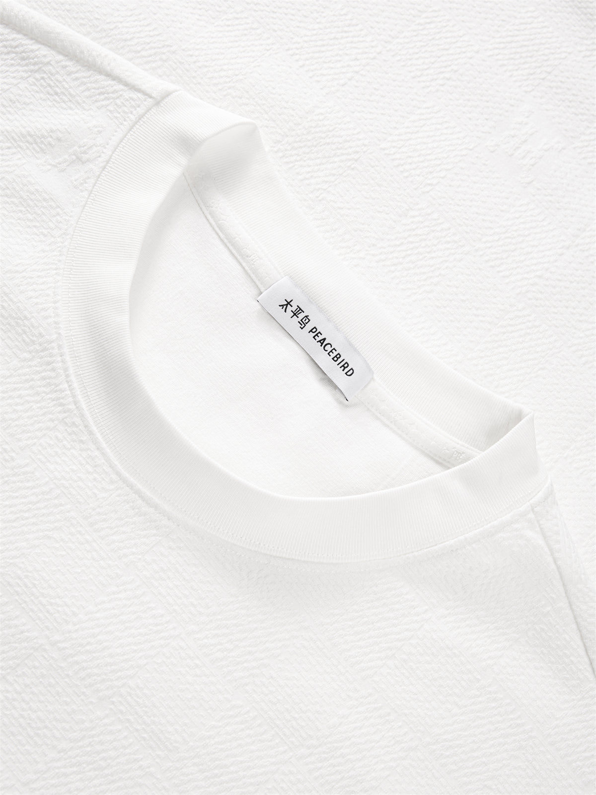 Men's Solid Allover Jacquard T-Shirt