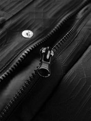 Men's Allover Black Tonal Jacquard Down Jacket