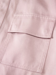 Men's Pink Letter Embroidered Shirt