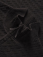 Men's Jacquard Mock-Neck Knit Sweater