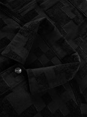 Men's Allover Jacquard Chenille Denim Jacket