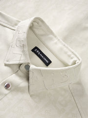 Men's High-Stretch Jacquard Faux Suede Shirt