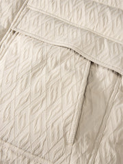 Men's Textured Jacquard Stand-Collar Down Jacket