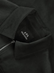 Men's Faux Suede Patch-Pocket Commuter Jacket